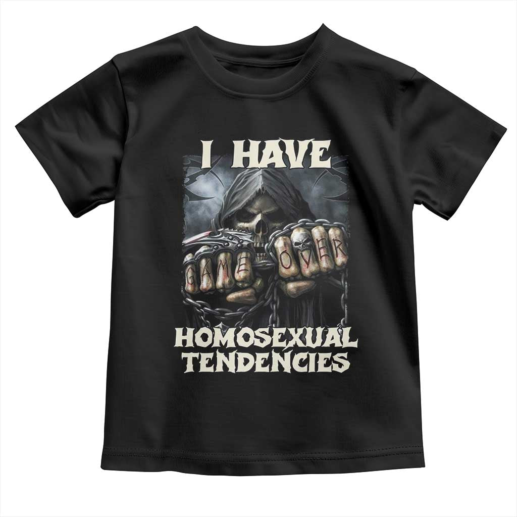 Skeleton Meme Toddler T Shirt I Have Homosexual Tendencies Funny Edgy Hard Cringe