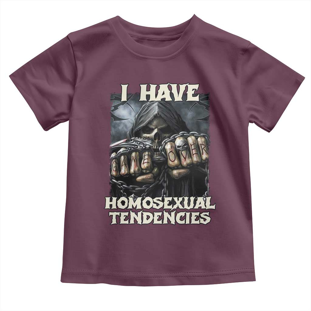 Skeleton Meme Toddler T Shirt I Have Homosexual Tendencies Funny Edgy Hard Cringe