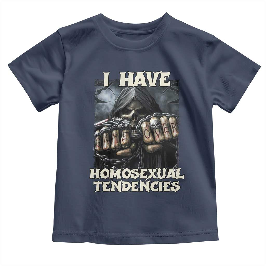 Skeleton Meme Toddler T Shirt I Have Homosexual Tendencies Funny Edgy Hard Cringe