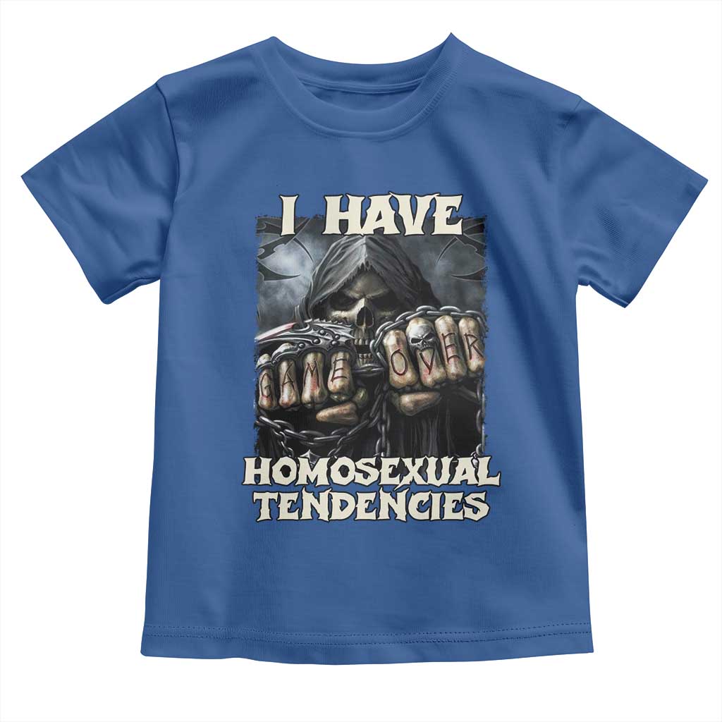 Skeleton Meme Toddler T Shirt I Have Homosexual Tendencies Funny Edgy Hard Cringe