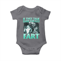 Funny Alpha Wolf Meme Baby Onesie If They Talk Behind Your Back Fart Humorous Cringe