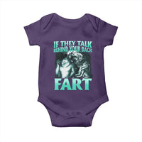 Funny Alpha Wolf Meme Baby Onesie If They Talk Behind Your Back Fart Humorous Cringe