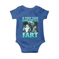 Funny Alpha Wolf Meme Baby Onesie If They Talk Behind Your Back Fart Humorous Cringe