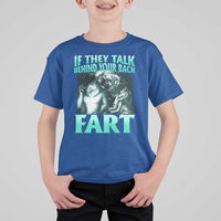 Funny Alpha Wolf Meme T Shirt For Kid If They Talk Behind Your Back Fart Humorous Cringe - Wonder Print Shop
