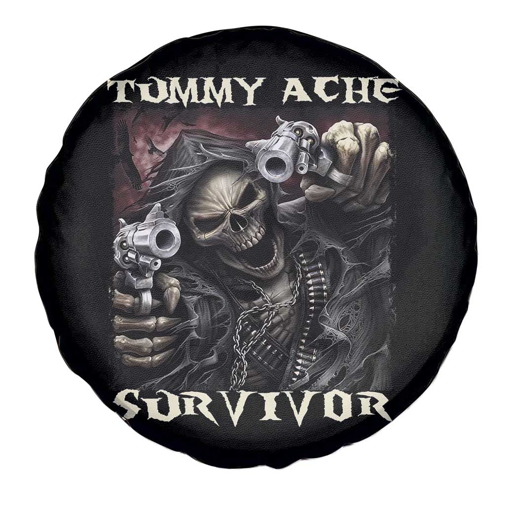 Skeleton Meme Spare Tire Cover Tummy Ache Survivor Funny Cool Edgy Hard Cringe TS02