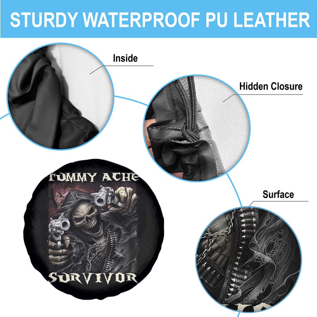 Skeleton Meme Spare Tire Cover Tummy Ache Survivor Funny Cool Edgy Hard Cringe TS02