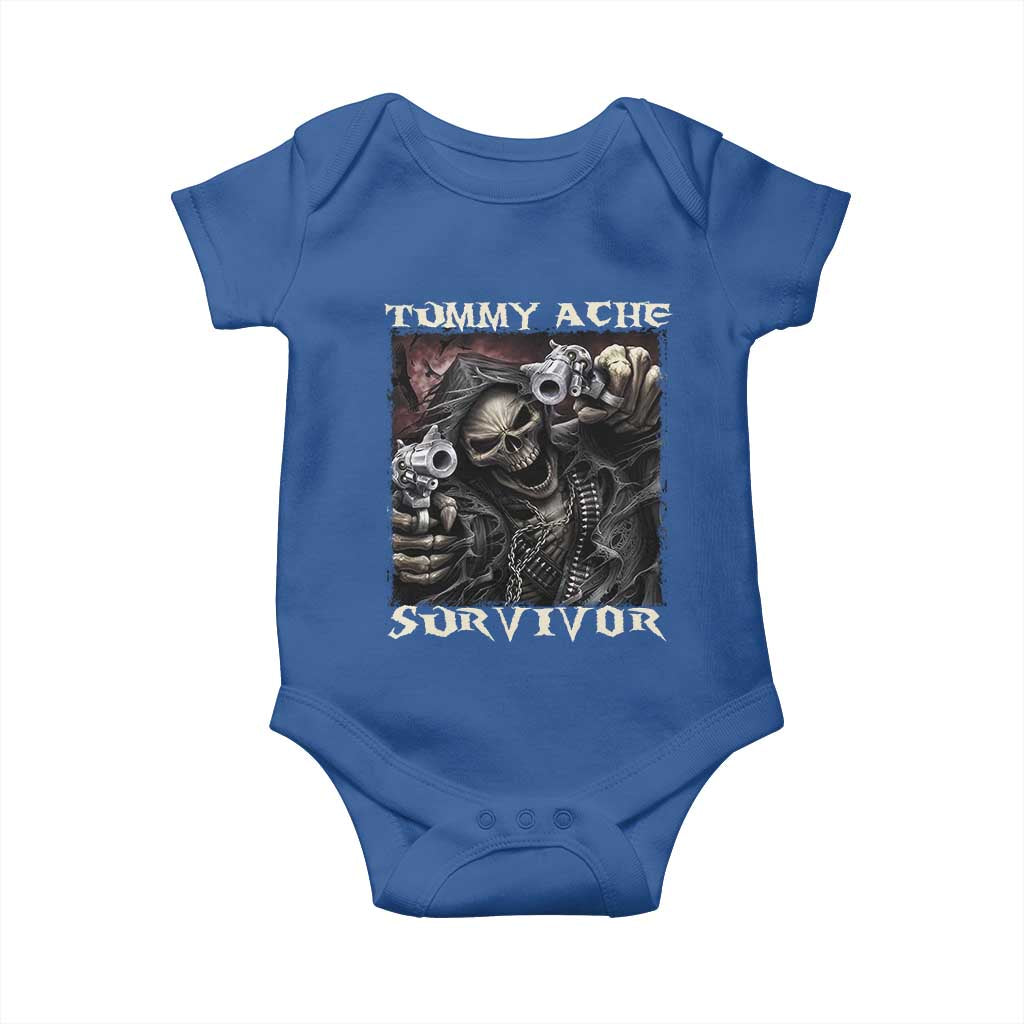Skeleton Meme Baby Onesie Tummy Ache Survivor Funny Cool Edgy Hard Cringe TS02