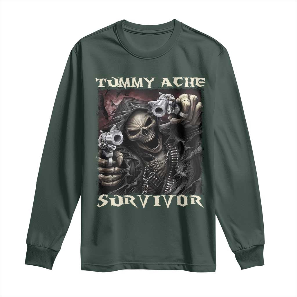 Skeleton Meme Long Sleeve Shirt Tummy Ache Survivor Funny Cool Edgy Hard Cringe TS02