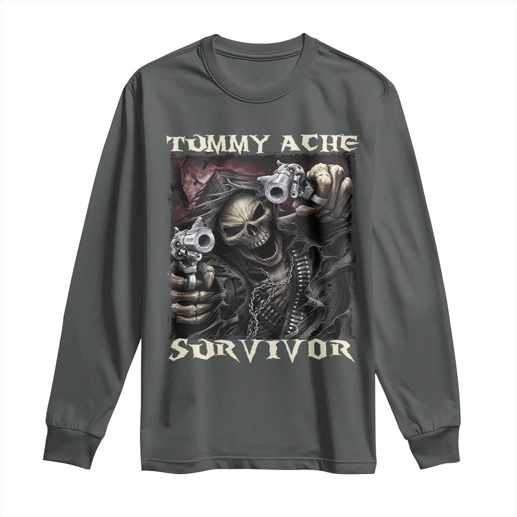 Skeleton Meme Long Sleeve Shirt Tummy Ache Survivor Funny Cool Edgy Hard Cringe TS02
