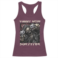 Skeleton Meme Racerback Tank Top Tummy Ache Survivor Funny Cool Edgy Hard Cringe TS02