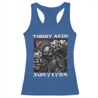 Skeleton Meme Racerback Tank Top Tummy Ache Survivor Funny Cool Edgy Hard Cringe TS02
