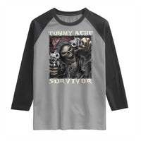 Skeleton Meme Raglan Shirt Tummy Ache Survivor Funny Cool Edgy Hard Cringe TS02