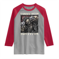 Skeleton Meme Raglan Shirt Tummy Ache Survivor Funny Cool Edgy Hard Cringe TS02