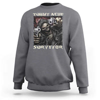 Skeleton Meme Sweatshirt Tummy Ache Survivor Funny Cool Edgy Hard Cringe TS02
