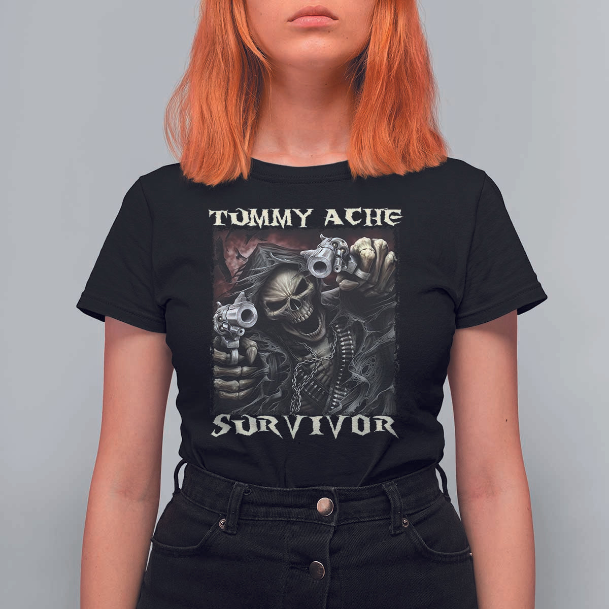 Skeleton Meme T Shirt For Women Tummy Ache Survivor Funny Cool Edgy Hard Cringe TS02