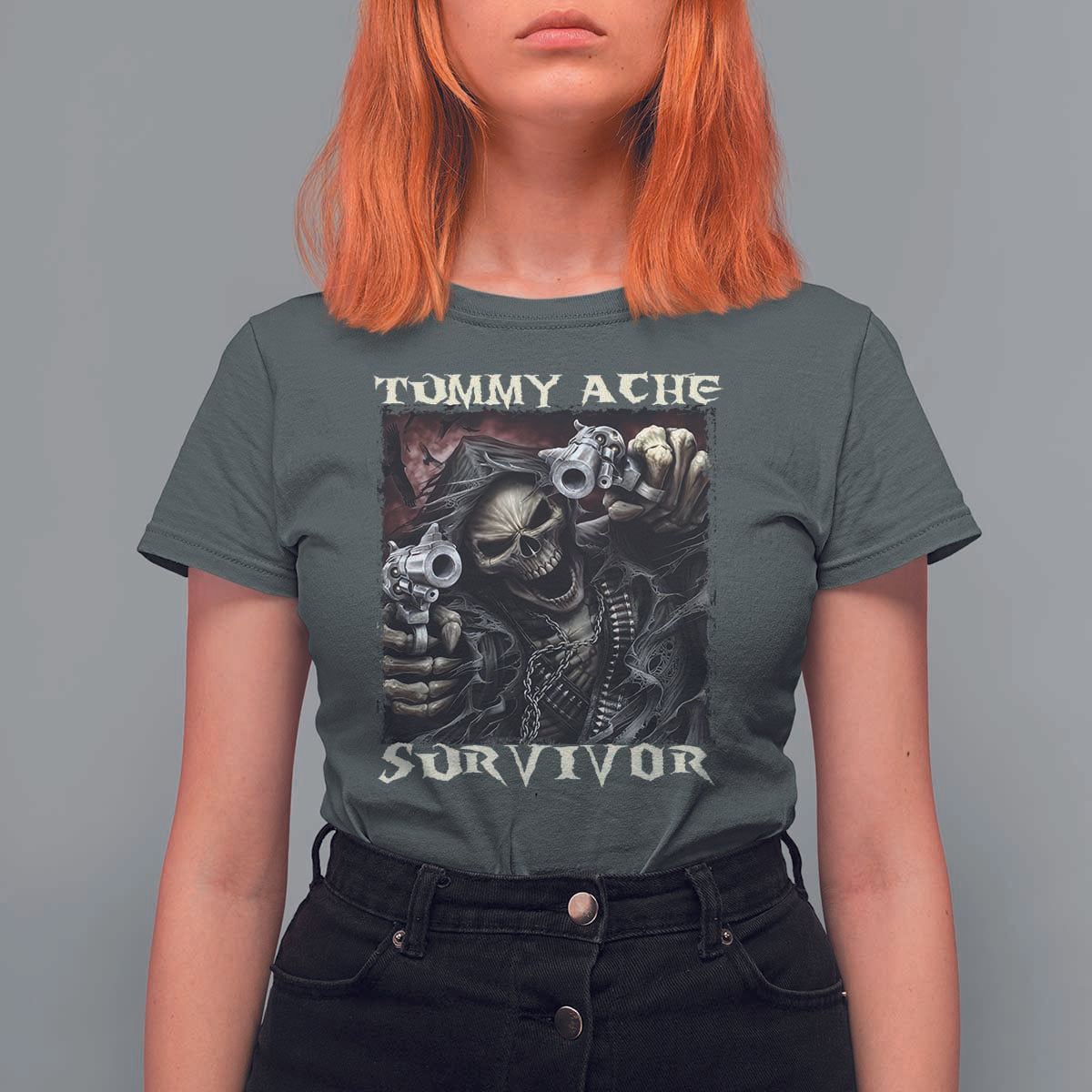 Skeleton Meme T Shirt For Women Tummy Ache Survivor Funny Cool Edgy Hard Cringe TS02