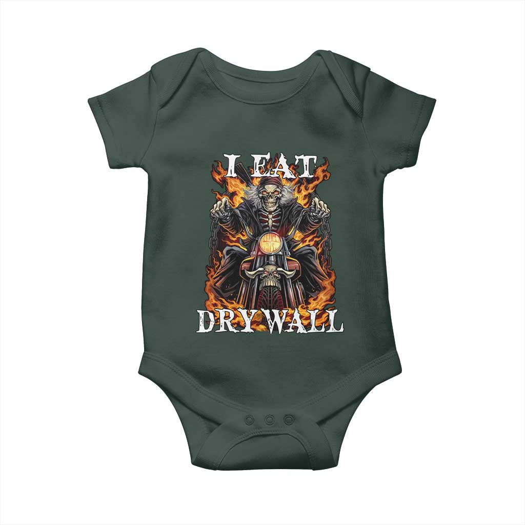 Funny Cringe Hard Skeleton Meme Baby Onesie I Eat Drywall
