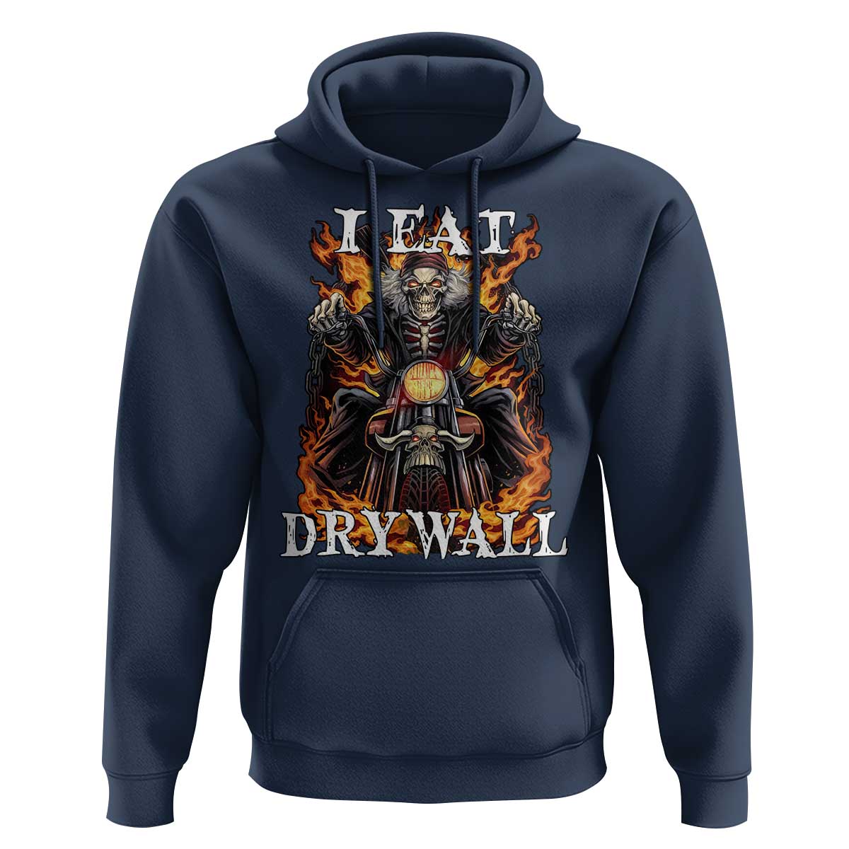 Funny Cringe Hard Skeleton Meme Hoodie I Eat Drywall
