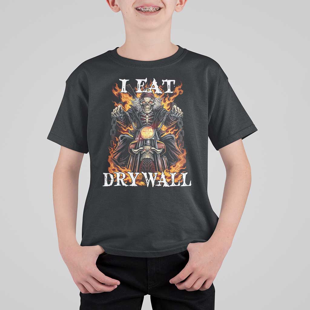 Funny Cringe Hard Skeleton Meme T Shirt For Kid I Eat Drywall - Wonder Print Shop