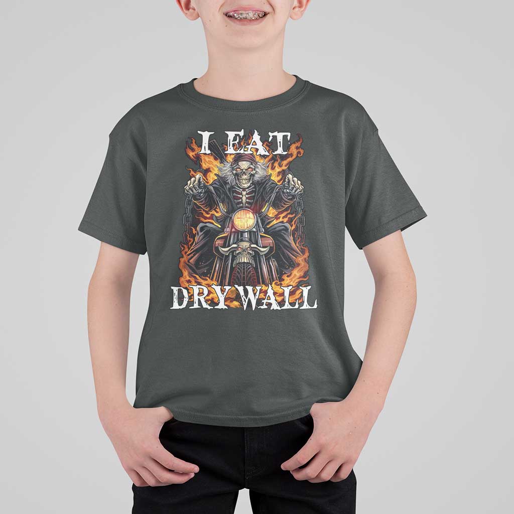 Funny Cringe Hard Skeleton Meme T Shirt For Kid I Eat Drywall - Wonder Print Shop