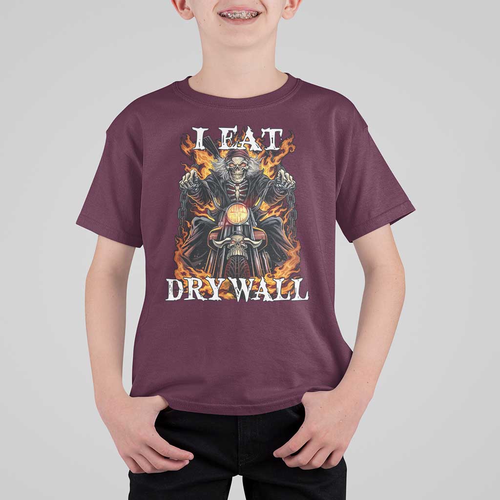 Funny Cringe Hard Skeleton Meme T Shirt For Kid I Eat Drywall - Wonder Print Shop
