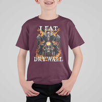 Funny Cringe Hard Skeleton Meme T Shirt For Kid I Eat Drywall - Wonder Print Shop
