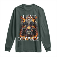 Funny Cringe Hard Skeleton Meme Long Sleeve Shirt I Eat Drywall
