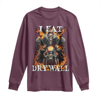 Funny Cringe Hard Skeleton Meme Long Sleeve Shirt I Eat Drywall