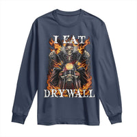Funny Cringe Hard Skeleton Meme Long Sleeve Shirt I Eat Drywall