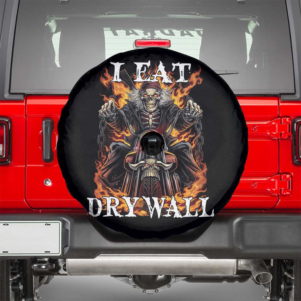 Funny Cringe Hard Skeleton Meme Spare Tire Cover I Eat Drywall