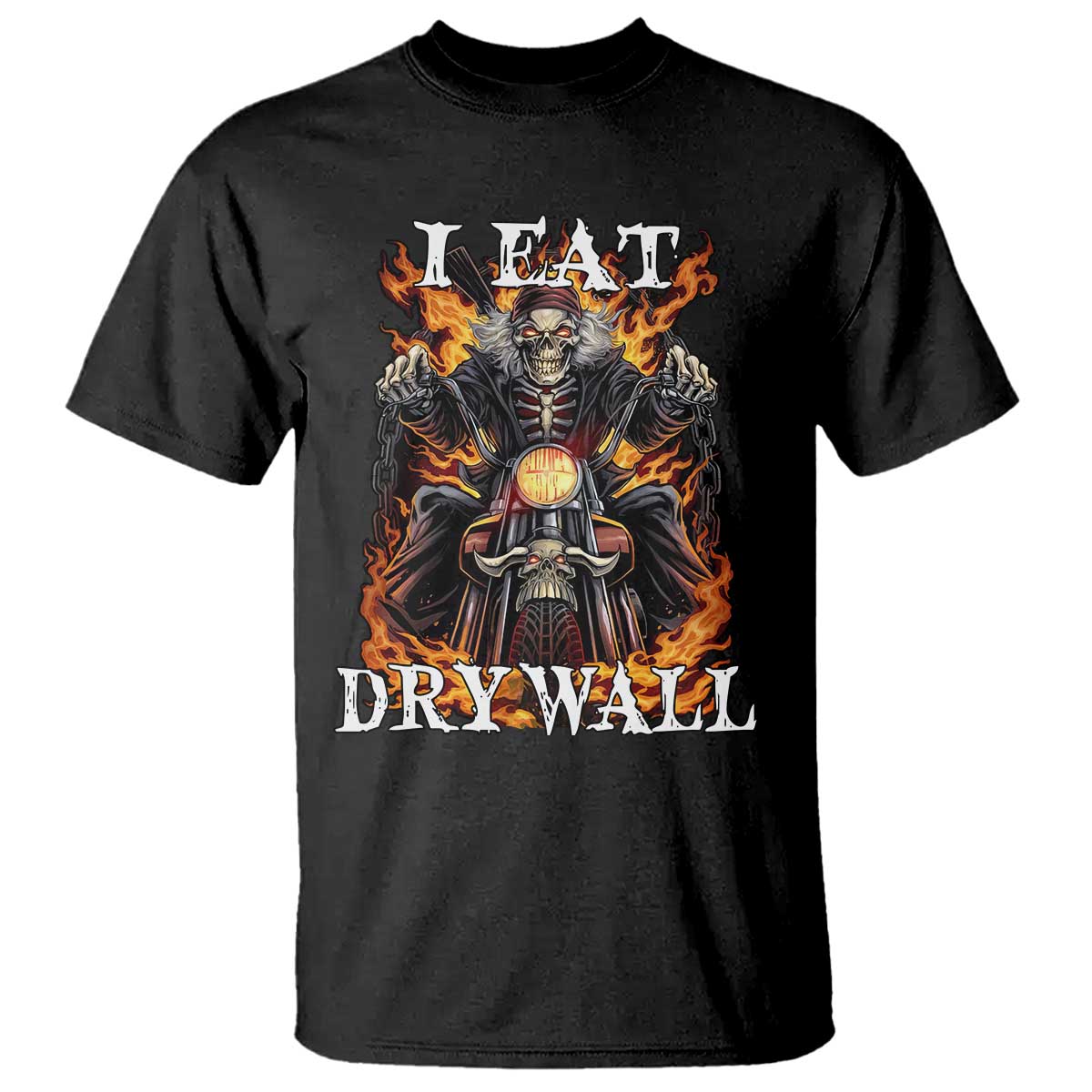 Funny Cringe Hard Skeleton Meme T Shirt I Eat Drywall - Wonder Print Shop