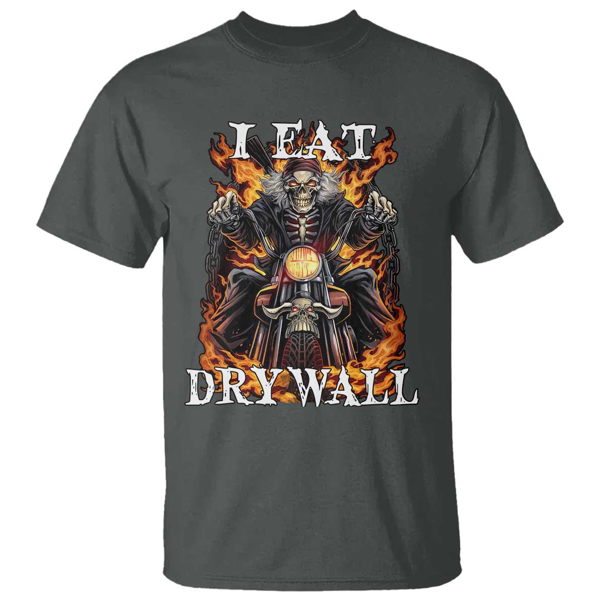 Funny Cringe Hard Skeleton Meme T Shirt I Eat Drywall - Wonder Print Shop
