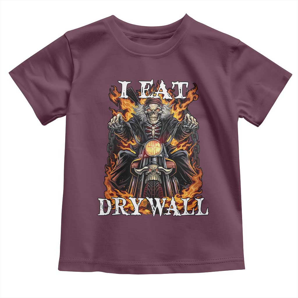 Funny Cringe Hard Skeleton Meme Toddler T Shirt I Eat Drywall