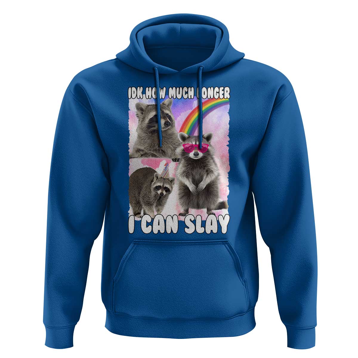 Funny Raccoon Meme Hoodie Idk How Much Longer I Can Slay