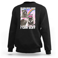Funny Raccoon Meme Sweatshirt Idk How Much Longer I Can Slay - Wonder Print Shop