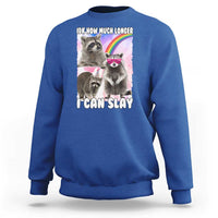 Funny Raccoon Meme Sweatshirt Idk How Much Longer I Can Slay - Wonder Print Shop
