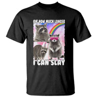 Funny Raccoon Meme T Shirt Idk How Much Longer I Can Slay - Wonder Print Shop