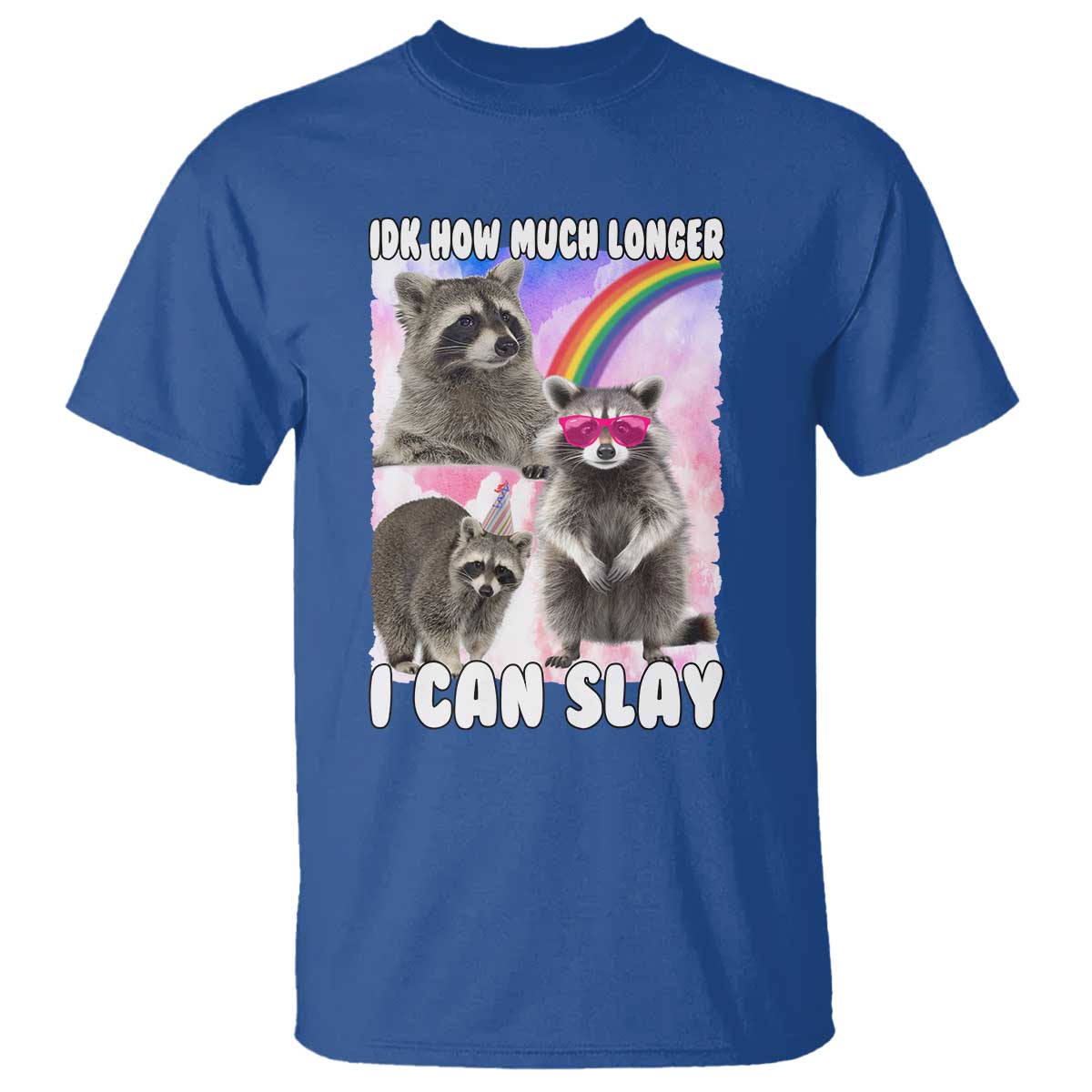 Funny Raccoon Meme T Shirt Idk How Much Longer I Can Slay - Wonder Print Shop