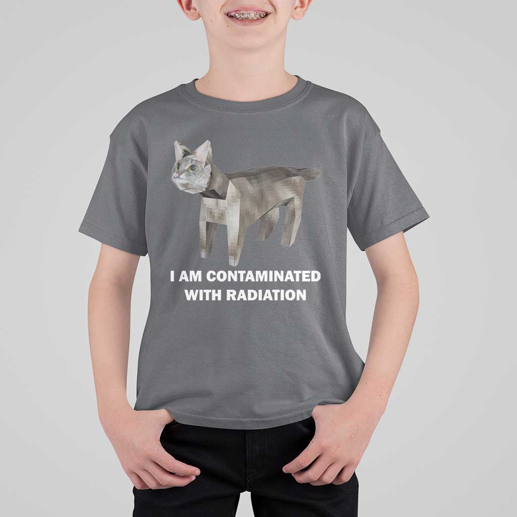 Funny Cat Meme T Shirt For Kid I Am Contaminated With Radiation Humorous Oddly Specific - Wonder Print Shop