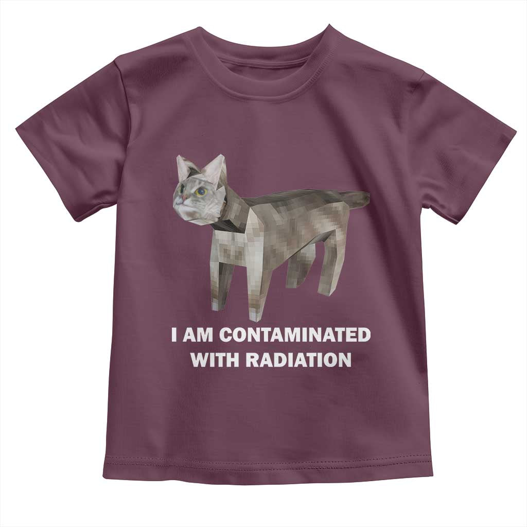 Funny Cat Meme Toddler T Shirt I Am Contaminated With Radiation Humorous Oddly Specific