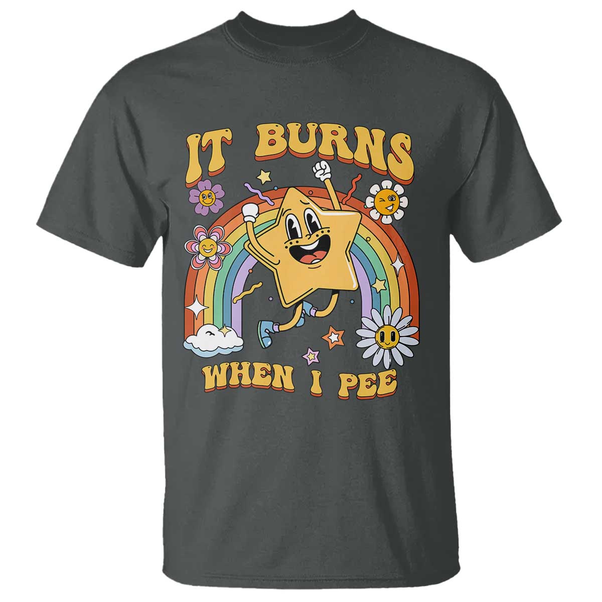 Funny Saying T Shirt It Burns When I Pee Sarcastic Ironic Meme Nostalgia - Wonder Print Shop