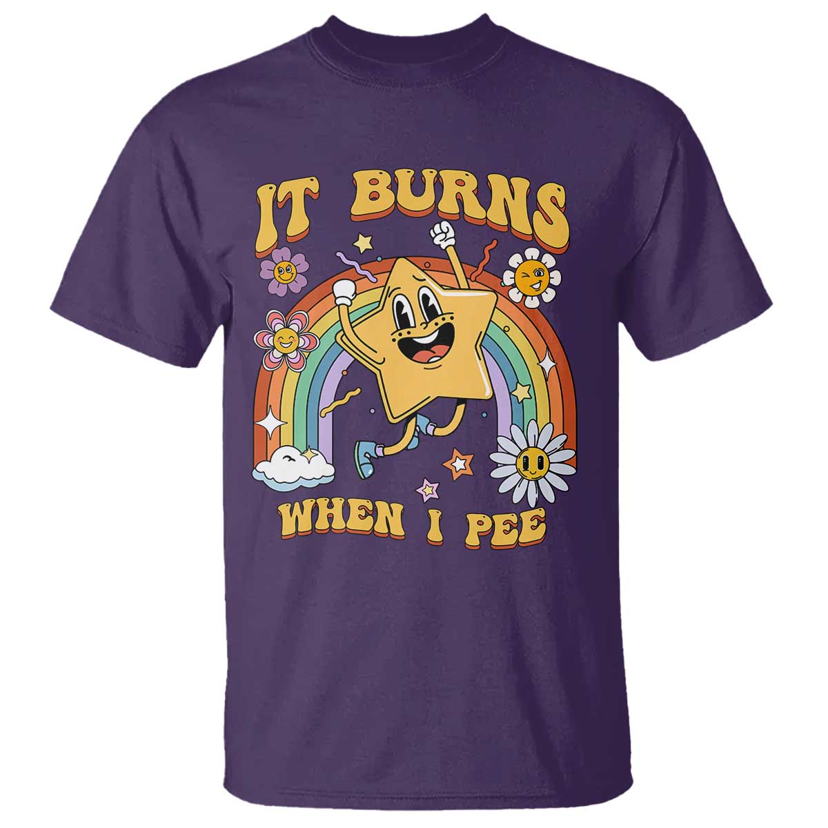 Funny Saying T Shirt It Burns When I Pee Sarcastic Ironic Meme Nostalgia - Wonder Print Shop