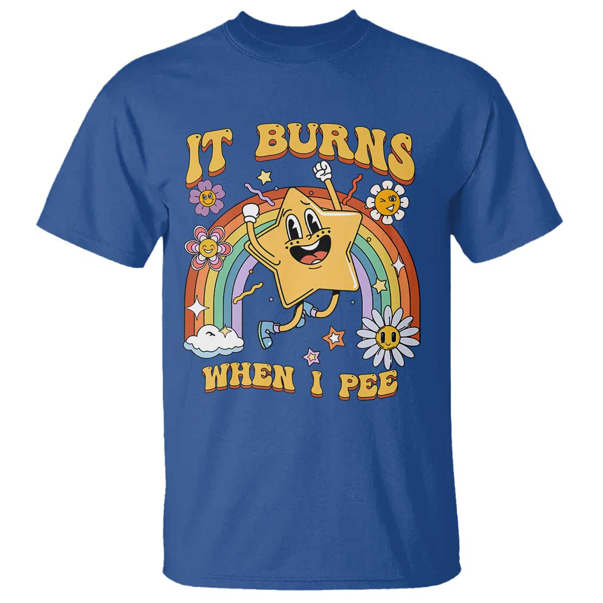 Funny Saying T Shirt It Burns When I Pee Sarcastic Ironic Meme Nostalgia - Wonder Print Shop