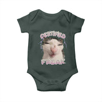 Funny Cat Meme Baby Onesie Certified Freak Eat Cement Cursed Cat