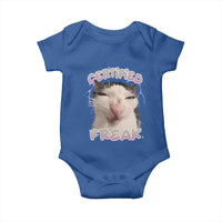 Funny Cat Meme Baby Onesie Certified Freak Eat Cement Cursed Cat