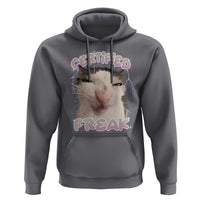 Funny Cat Meme Hoodie Certified Freak Eat Cement Cursed Cat