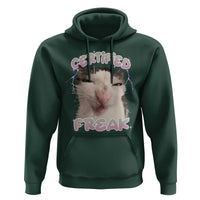 Funny Cat Meme Hoodie Certified Freak Eat Cement Cursed Cat