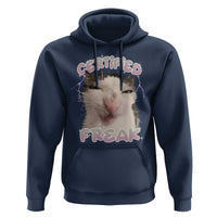 Funny Cat Meme Hoodie Certified Freak Eat Cement Cursed Cat