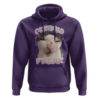Funny Cat Meme Hoodie Certified Freak Eat Cement Cursed Cat