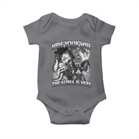 Funny Alpha Wolf Meme Baby Onesie Hide Your Wife The Alpha Is Here Humorous Cringe